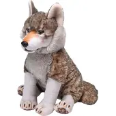 Sonstige Verlage Wolf Knuffel - pluche - 38 cm - grijs - wolven knuffels - knuffeldieren