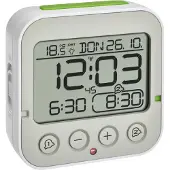 TFA-Dostmann TFA - Digitale wekker met radiofunctie en temperatuurweergave, model BINGO 2.0 - 60.2550.02 - wit