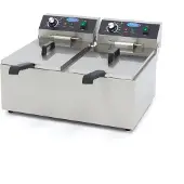 Maxima - Gastrofriteuse - 2 x 11 liter - 2 manden - Geschikt voor maximaal 2,8 kg friet