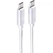 Shiverpeaks USB Kabel 3.2 USB Typ C Stecker auf USB Typ C Stecker, Gen 2x2 weiß, 0,25m