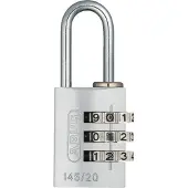 ABUS cijferslot 145/20, massief aluminium, zilverkleurig