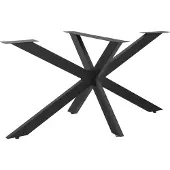 En.casa Matrix-poot Oberau tafelpoot 120x68x71 cm zwart mat