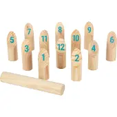 Small Foot Design - Houten Kubb met Nummers Werpspel in Tas, 13dlg.