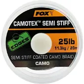 FOX Edges Camotex Semi Stiff Camo 20 m 35 lbs-15,8 kg Braid