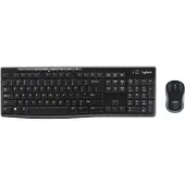 Logitech Toetsenbord en muis set - Draadloos - - MK270 - AZERTY - Zwart