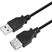 Logilink USB 2.0-verlengkabel, zwart, 2.0 m