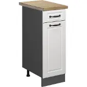 Vicco Keukenonderkast R-Line Wit Landhuis 30 cm , WB Eik, Model 45842
