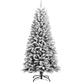 vidaXL Kunstkerstboom met sneeuw 120 cm PVC en PE
