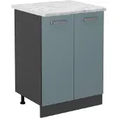 Vicco Keukenonderkast R-Line Blauw-grijs 60 cm WB Marmer, Model 46238