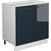 Vicco Fame-Line Wastafelkast – 80 cm met legplank, zonder werkblad Donkerblauw hoogglans