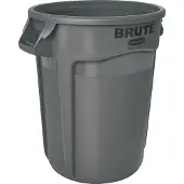 Rubbermaid Brute recyclebare afvalbak, polyethyleen, rond, 121 l, grijs