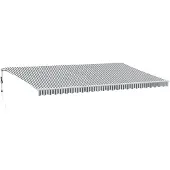 vidaXL Luifel automatisch uittrekbaar 600x300 cm antracietkleur en wit