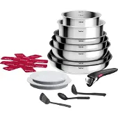 Tefal Batterie de cuisine 15 pièces Ingenio Cook Eat x15 Inox
