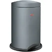 Wesco 116 (Alpha) Prullenbak | Pedaalemmer | 13 Liter | Metaal - Grafiet | Vuilnisbak - Made in Germany