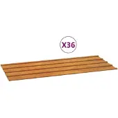vidaXL Dakpanelen 36 st 100x44 cm cortenstaal roestig