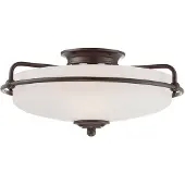 QUOIZEL LED Plafondlamp Griffin | 3X E27 Max 60W | Dimbaar | Palladian Bronze