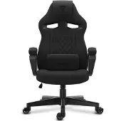 Sense7 Knight Gaming Stoel, Kunstleer, Zwart-Grijs - Ergonomische bureaustoel, computerstoel, gaming stoel met wiegfunctie, geschikt voor gamers, maximaal gewicht 120 kg