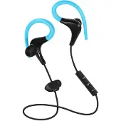 Avizar , Bluetooth-sportkoptelefoon met afstandsbediening en microfoon, blauw