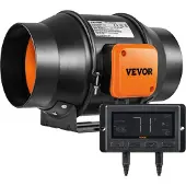 Vevor 38W Rookafzuigbuisventilator, Afzuigventilator, Inline-kanaalventilator