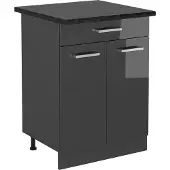 Vicco R-Line Keukenonderkast – 60 cm, WB Antraciet Antraciet Hoogglans