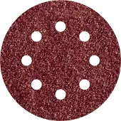 Wolfcraft 2070000 5 Disques Abrasifs Auto-agrippants Ø 125 Mm, Perforés, Corindon Grains 80