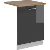 Vicco R-Line Vaatwasserfrontpaneel – 60 cm, WB Eik Antraciet Hoogglans