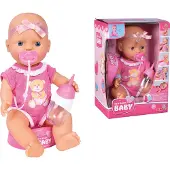 New Born Baby - New Born Baby - Cute Doll - 30cm - Drink en plasfunctie - Babypop