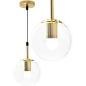 Toolight Plafondlamp Hangende Gouden Glazen Bol APP686-1CP