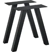 En.casa 2x Tafelonderstel, poten voor tafel, salontafel, poten, 30/40x12x40cm, zwart []