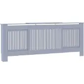 vidaXL Radiatorombouw 205 cm MDF grijs