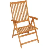 vidaXL Tuinstoelen 8 st verstelbaar met kussens massief teakhout
