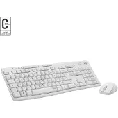 Logitech MK295 Silent Draadloze Toetsenbord en Muis Wit QWERTY