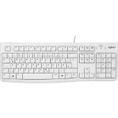 Logitech K120 Keyboard Toetsenbord USB QWERTZ, Duits Wit Spatwaterdicht
