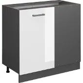 Vicco R-Line Hoekkast – 86 cm zonder werkblad Wit Hoogglans