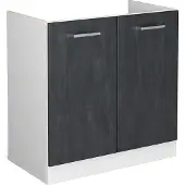 Vicco R-Line Wastafelkast – 80 cm zonder werkblad Zwart beton