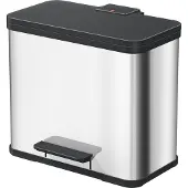 Hailo Pedaalemmer Oko Duo Plus maat L 17+9 L roestvrij staal 0630-200