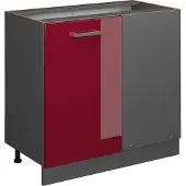 Vicco R-Line Hoekkast – 86 cm zonder werkblad Rode hoogglans
