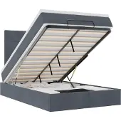 vidaXL Ottoman bed met matrassen en LED's 120x190cm fluweel