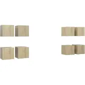 vidaXL Tv-wandmeubelen 8 st 30,5x30x30 cm sonoma eikenkleurig