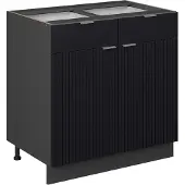 Vicco Fame-Line Keukenonderkast – 80 cm zonder werkblad Zwart gestreept