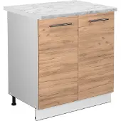 Vicco Wastafelkast Fame-Line Krachtige eik goud 80 cm , WB Marmer, Model 46340