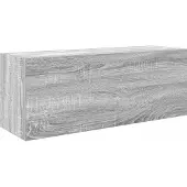 vidaXL Badkamerwandkast 80x25x30 cm bewerkt hout grijs sonoma eiken