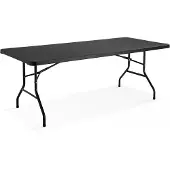 Oviala - Zwarte bijzettafel voor ontvangst 200 cm - Rekkem