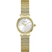 GUESS Analoog horloge 'BEJEWELED' goud