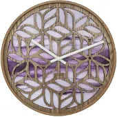 Nextime - 3308 - Wandklok - 40cm - violet - Yogi