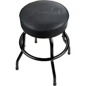 Fender Embossed Black Logo Barstool Black-Black 24"