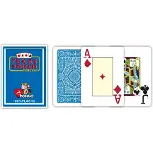 Modiano poker speelkaarten lichtblauw 2 index