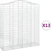 vidaXL Schanskorven 13 st gewelfd 200x50x220/240 cm ijzer