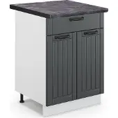 Vicco Fame-Line Keukenonderkast – 60 cm met lade, WB Antraciet Antraciet landhuis