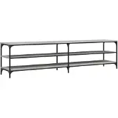 vidaXL Tv-meubel 200x30x50 cm bewerkt hout metaal grijs sonoma eiken